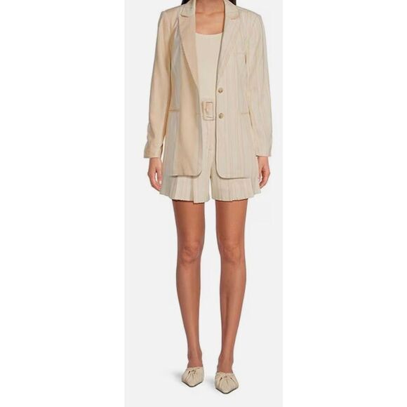 Sam Edelman Women's Enola Twotone Striped Linen Blend Blazer, Size S - Picture 11 of 11